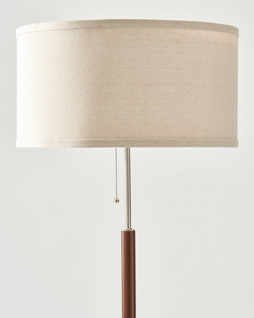 Hearth Walnut & Linen Floor Lamp