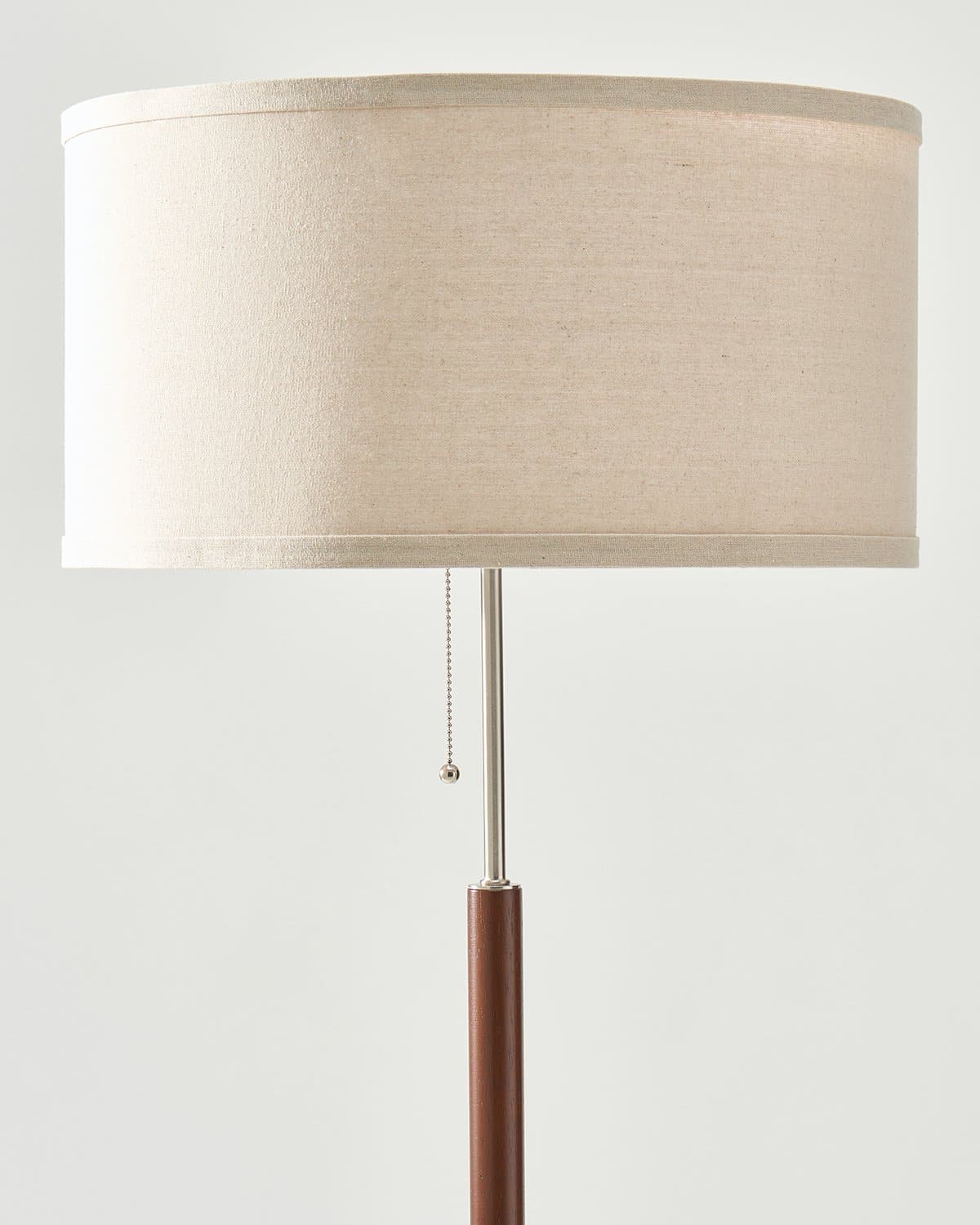 Hearth Walnut & Linen Floor Lamp