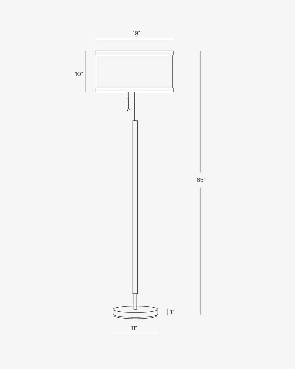Hearth Walnut & Linen Floor Lamp