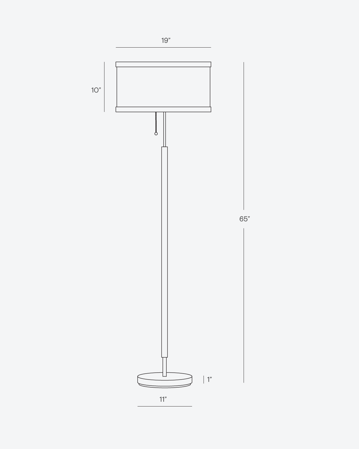 Hearth Walnut & Linen Floor Lamp