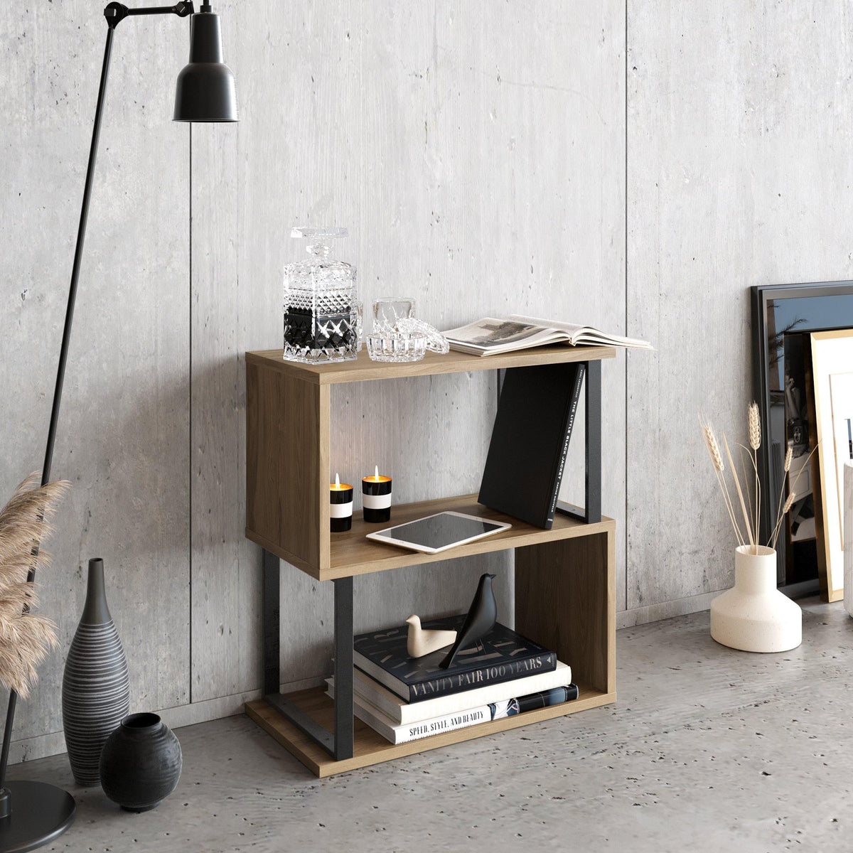 Haven Open-Shelf Side Table