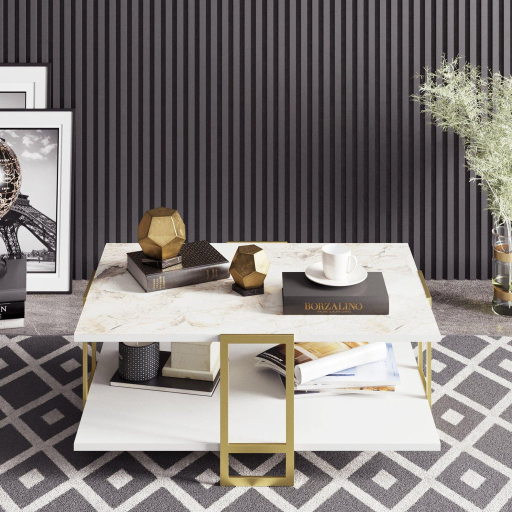 Meadow Gold-Frame Coffee Table