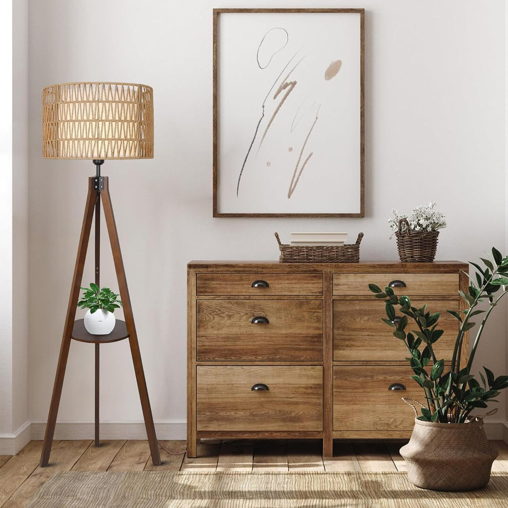 Hearth Tripod Shelf Floor Lamp