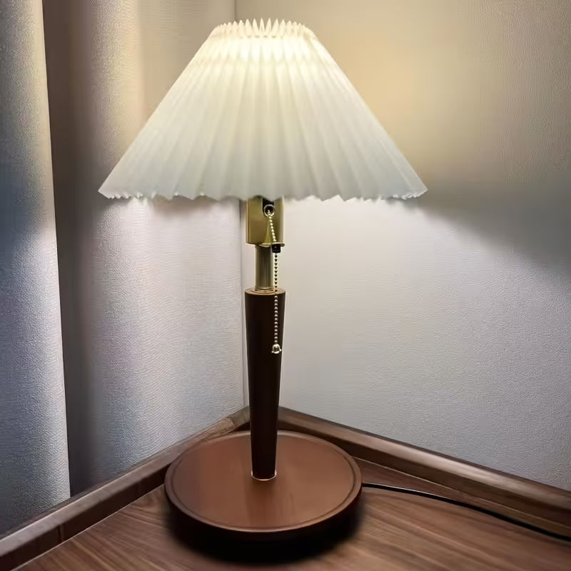 Hearth Pleated Wood Table Lamp