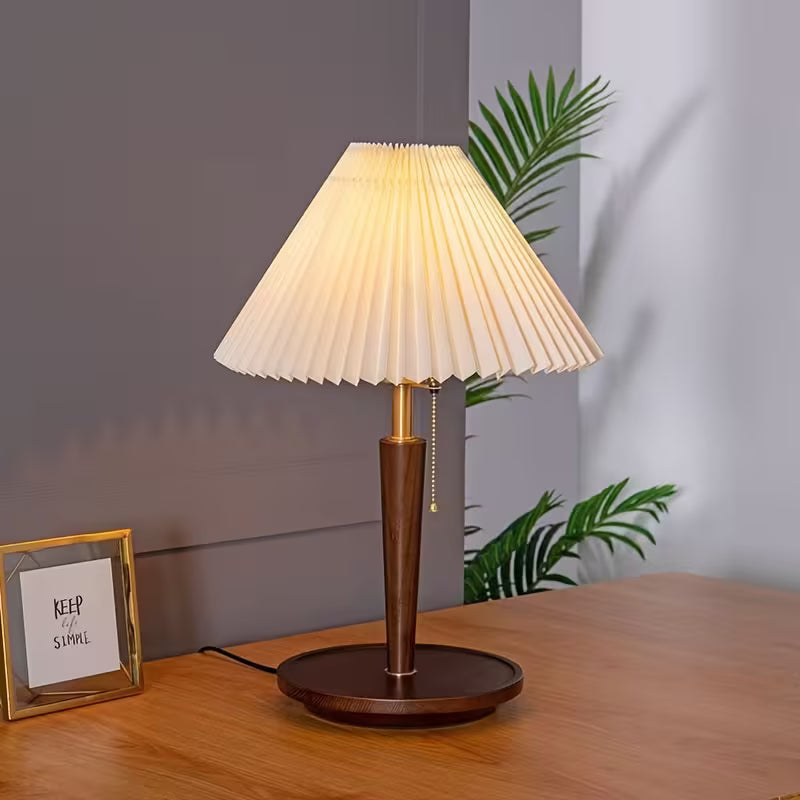 Hearth Pleated Wood Table Lamp