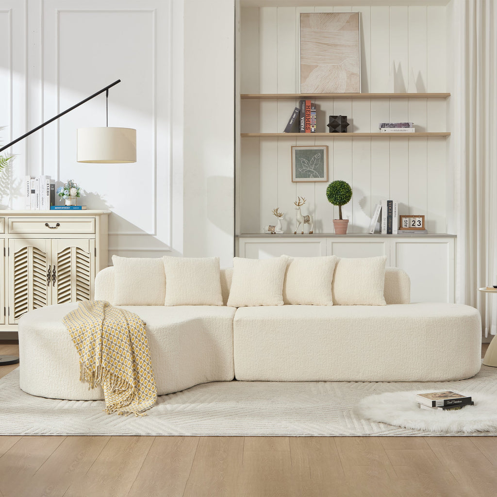 Haven White Curved Cloud Sectional