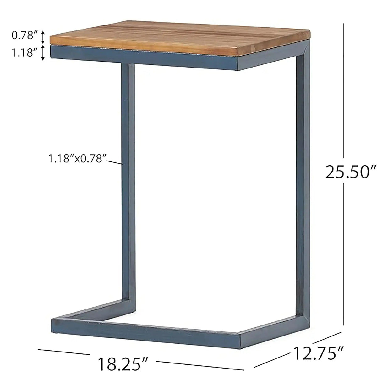 Hearth C-Shaped End Table