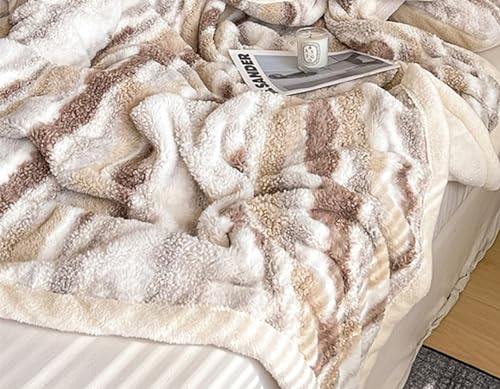 Haven Stripe Faux Fur Throw