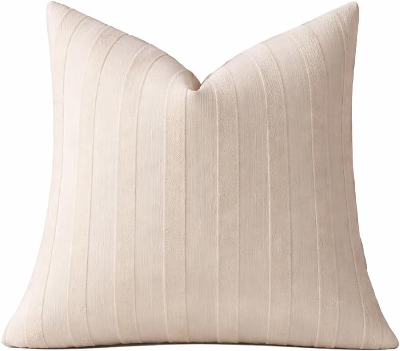 Linen Stripe Pillow Cover