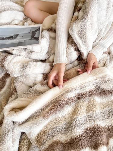 Haven Stripe Faux Fur Throw