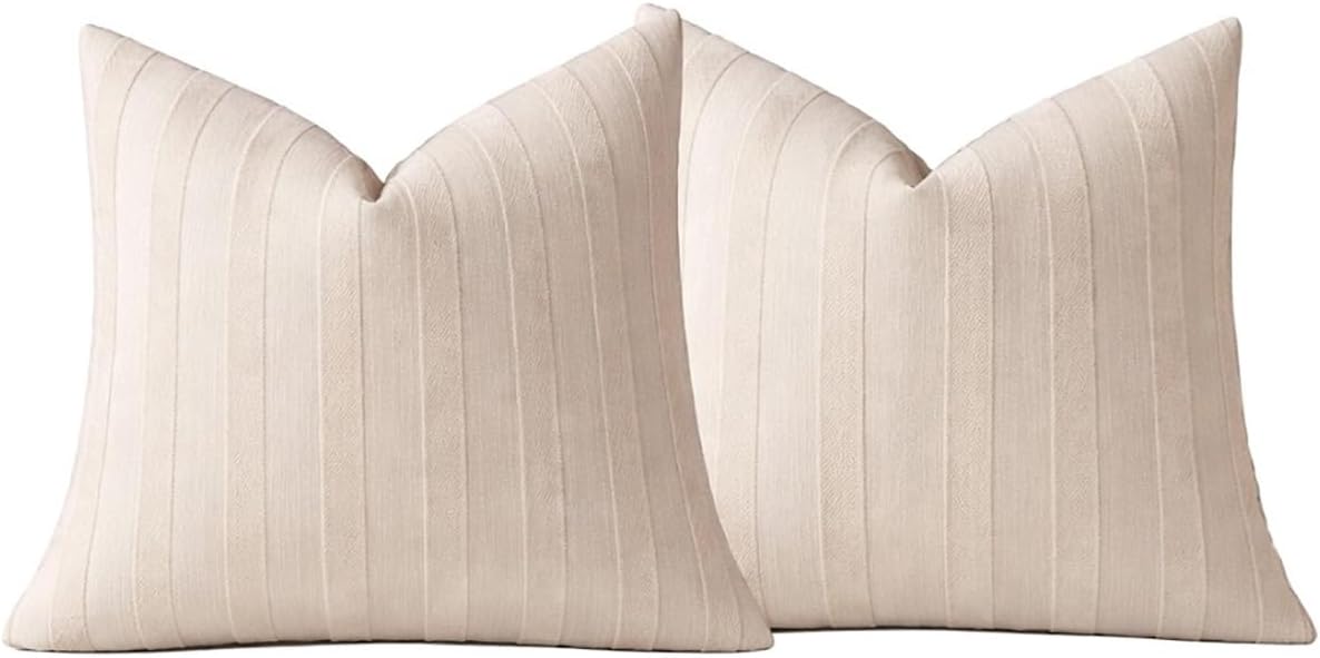 Linen Stripe Pillow Cover