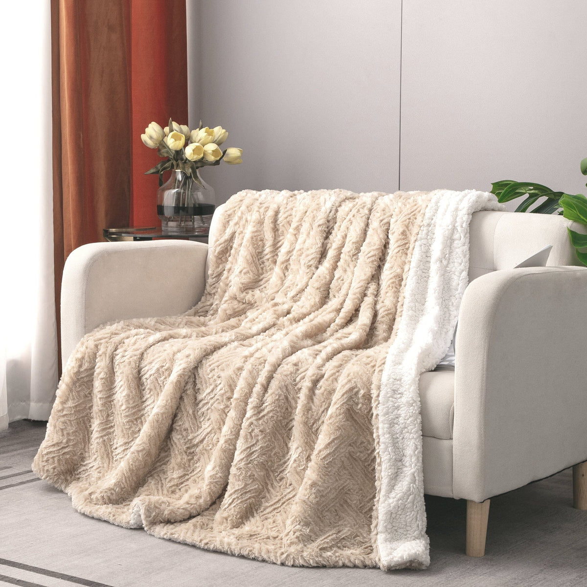 Champagne Haven Plush Throw