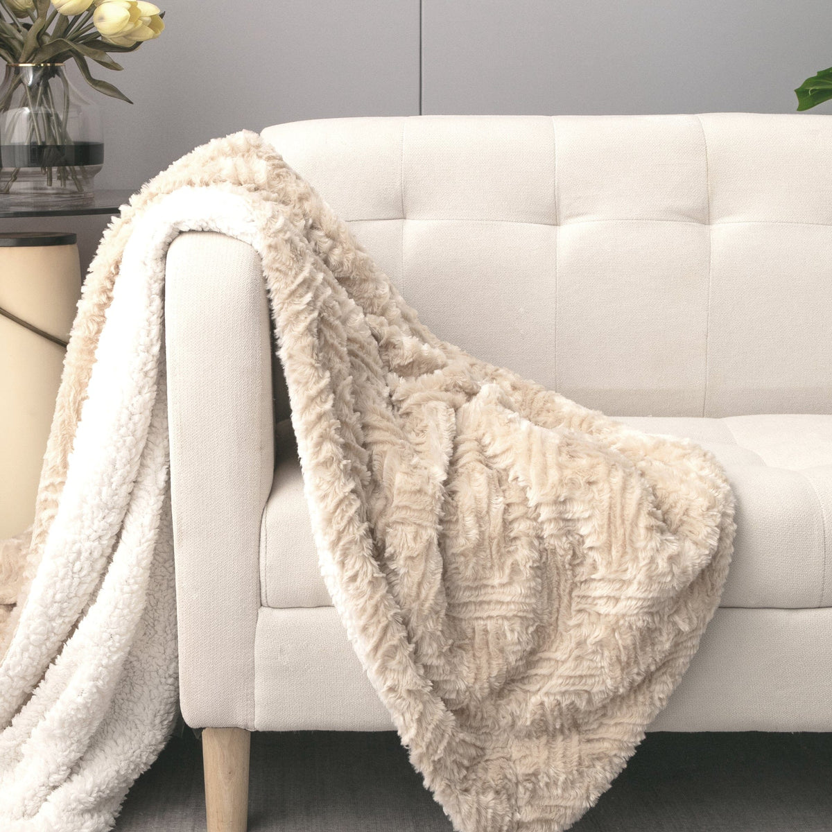 Champagne Haven Plush Throw