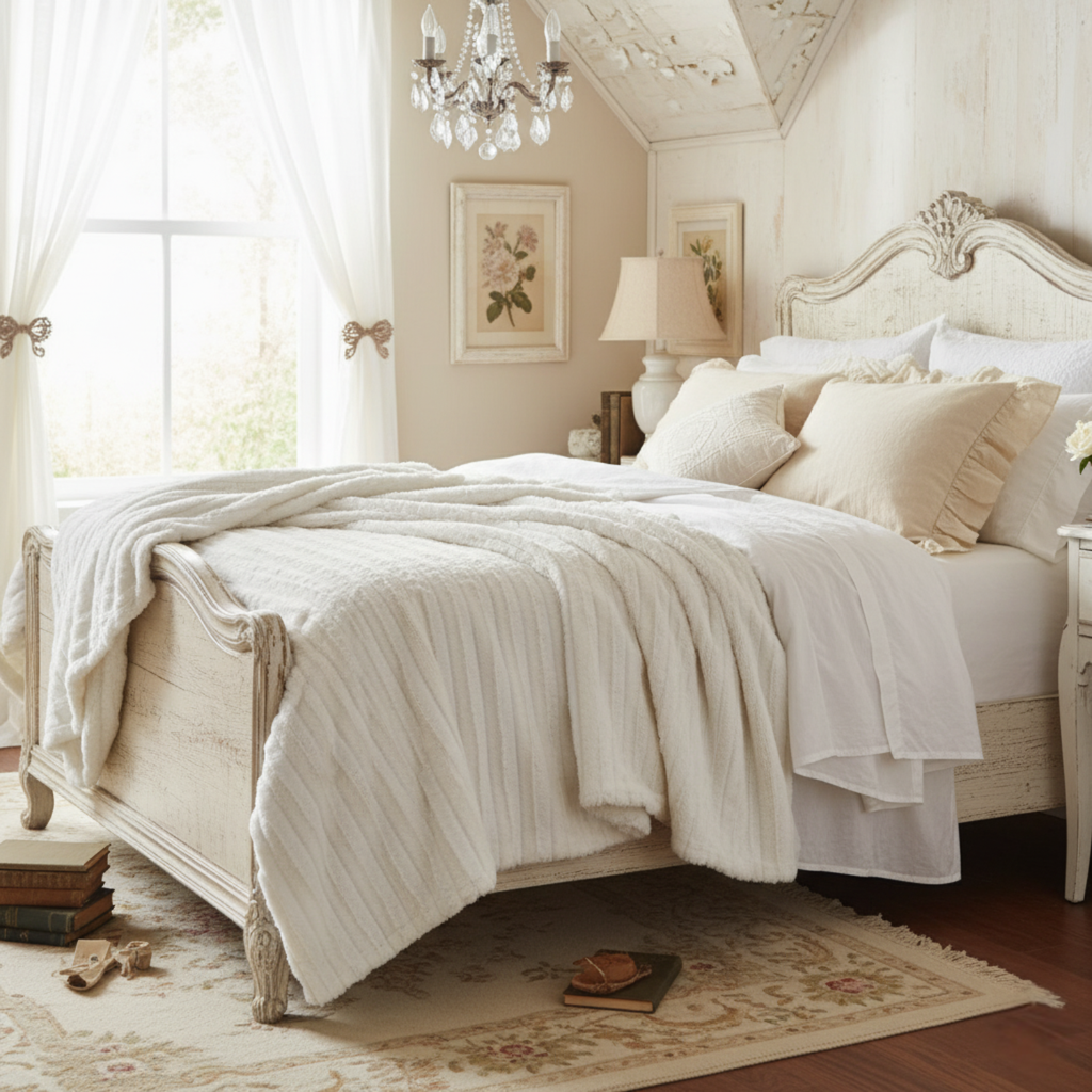 Ivory Cloud Sherpa Throw