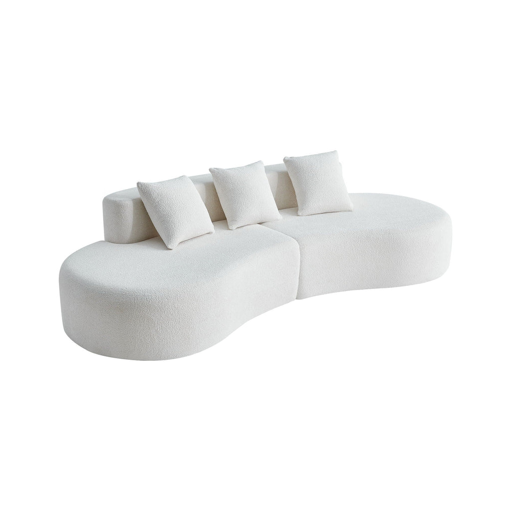 Meadow White Half-Moon Sofa