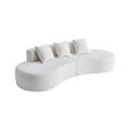 Meadow White Half-Moon Sofa