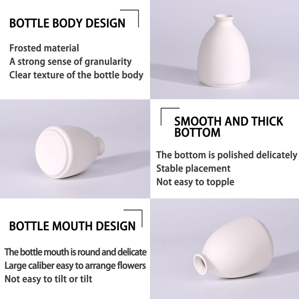 Meadow White Ceramic Bud Vase Collection
