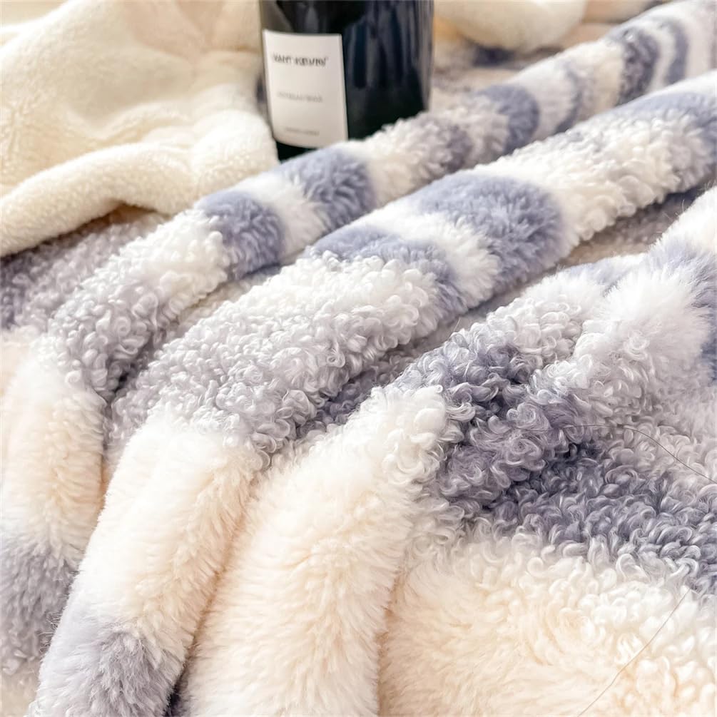 Haven Stripe Faux Fur Throw