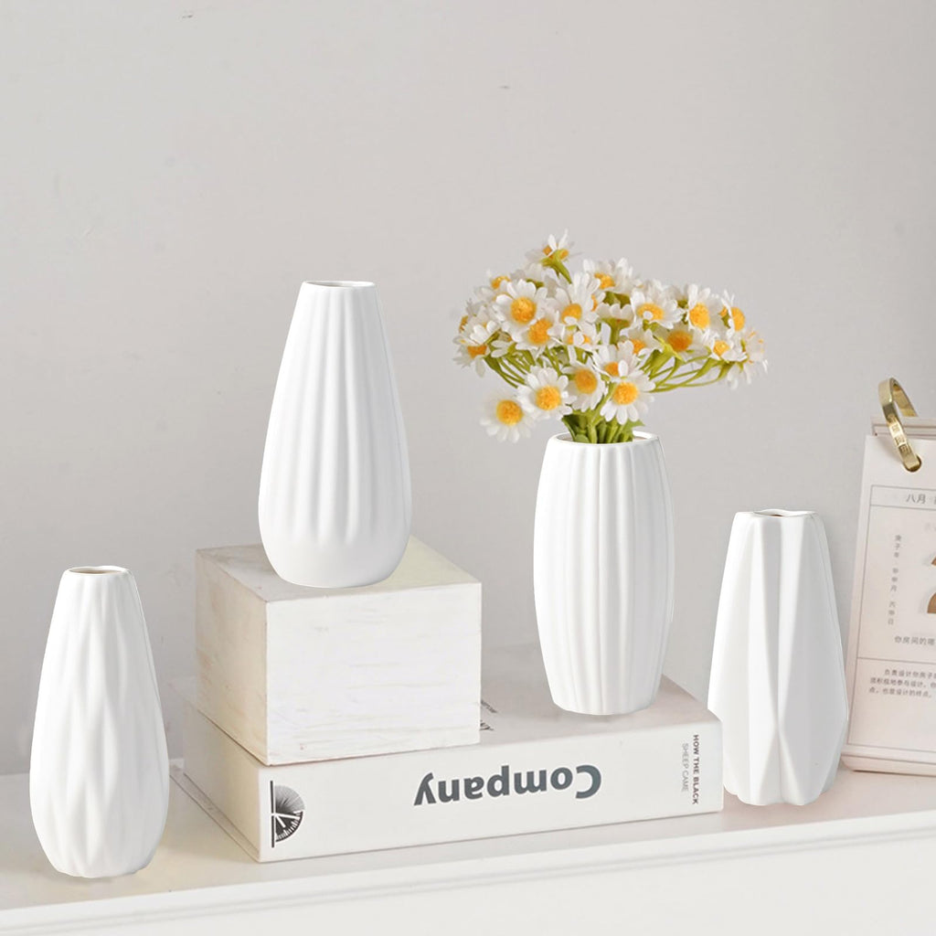 Meadow White Ceramic Bud Vase Collection