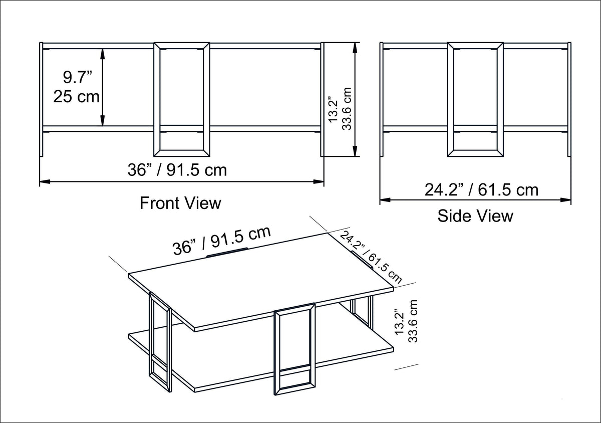 Meadow Gold-Frame Coffee Table