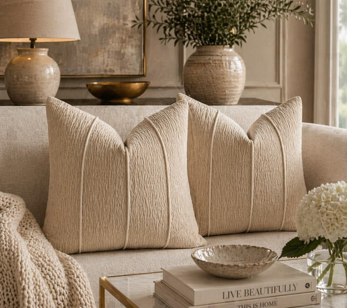 Meadow Ribbed Chenille Pillow