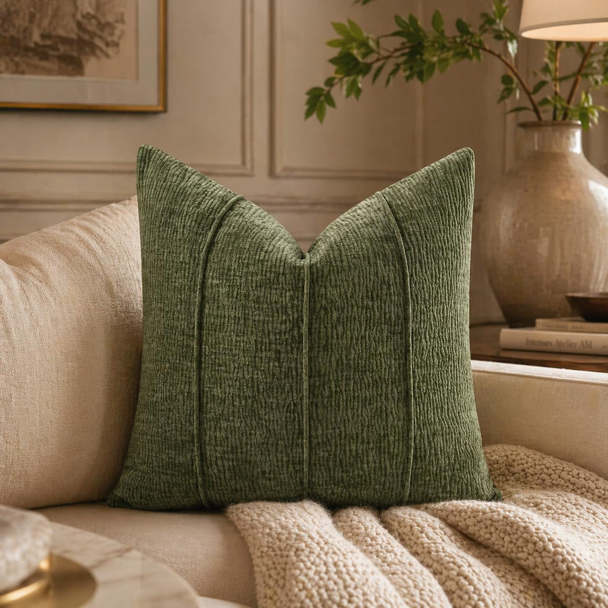 Meadow Ribbed Chenille Pillow