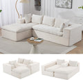 Haven Beige Corduroy Cloud Sectional