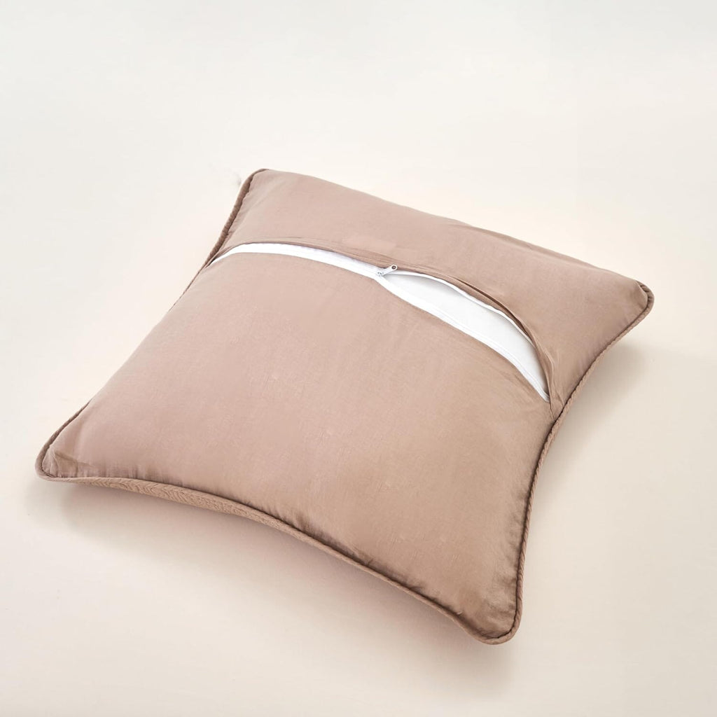 Meadow Taupe Floral Pillow Covers — Set of 2