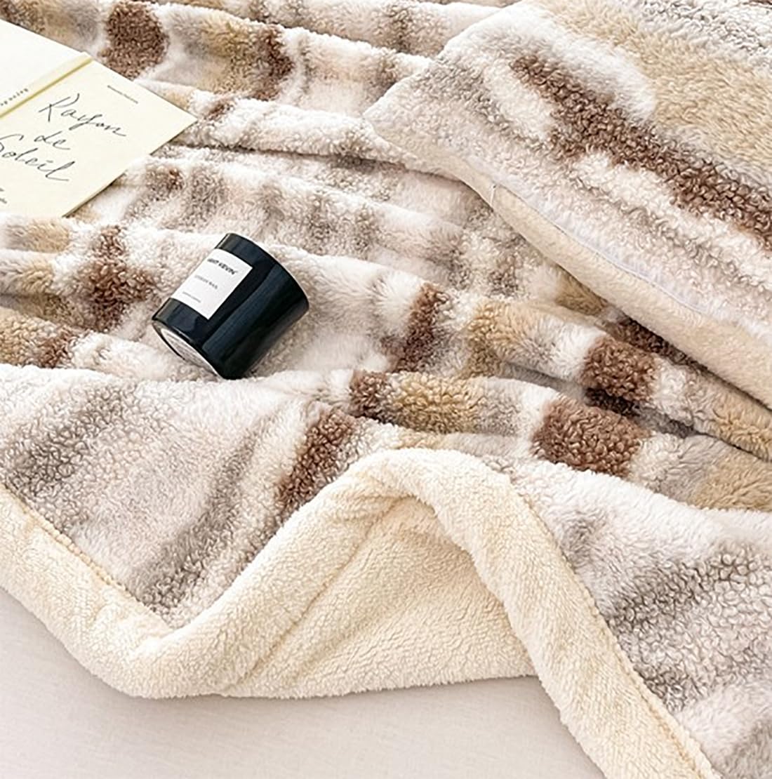Haven Stripe Faux Fur Throw