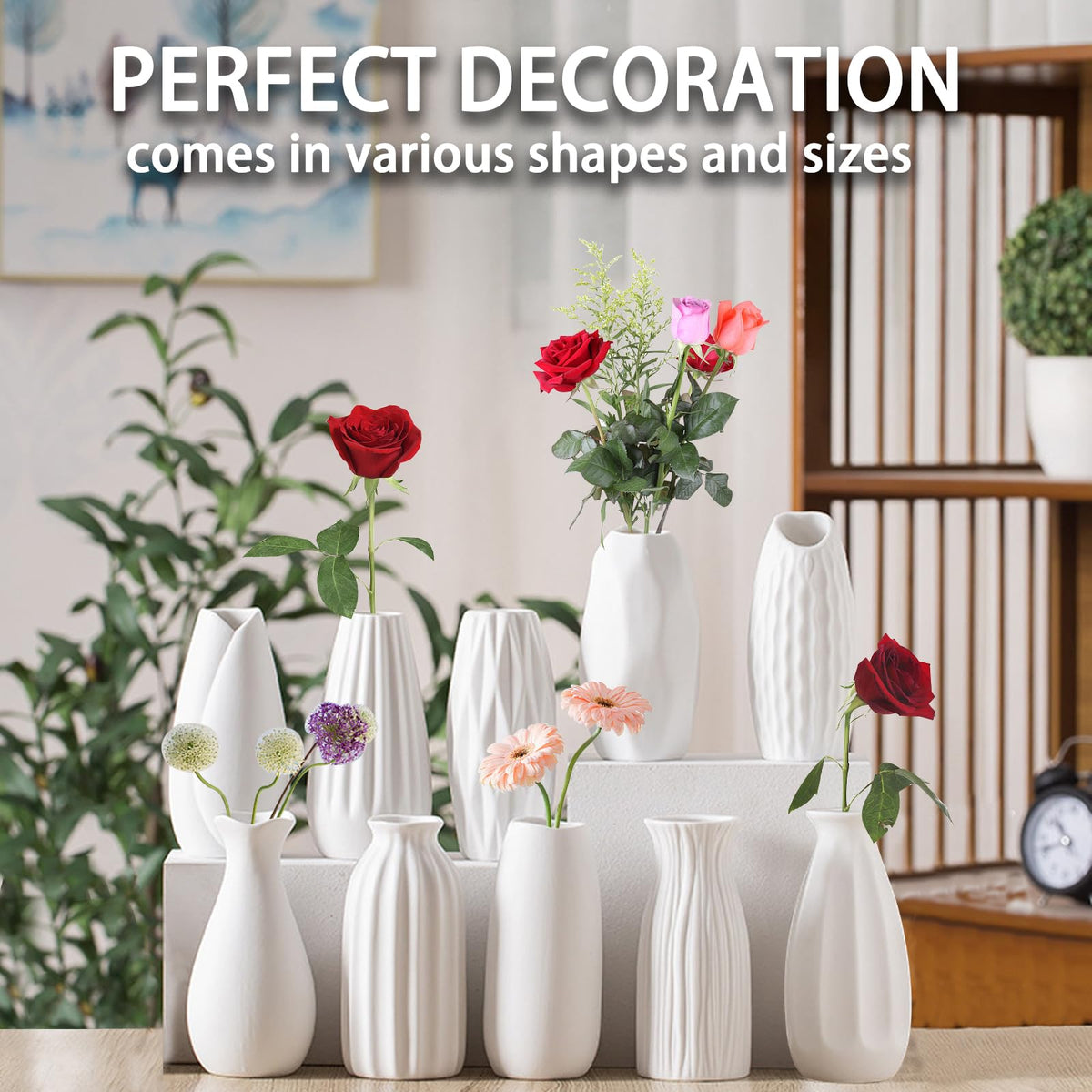 Meadow White Ceramic Bud Vase Collection