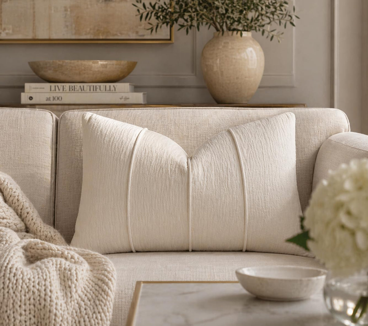 Meadow Ribbed Chenille Pillow