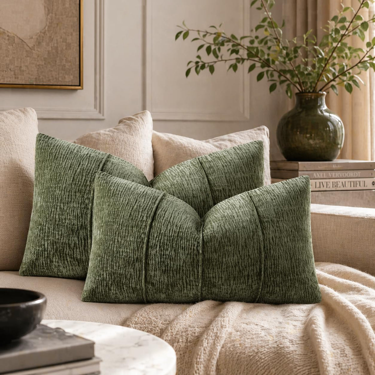 Meadow Ribbed Chenille Pillow