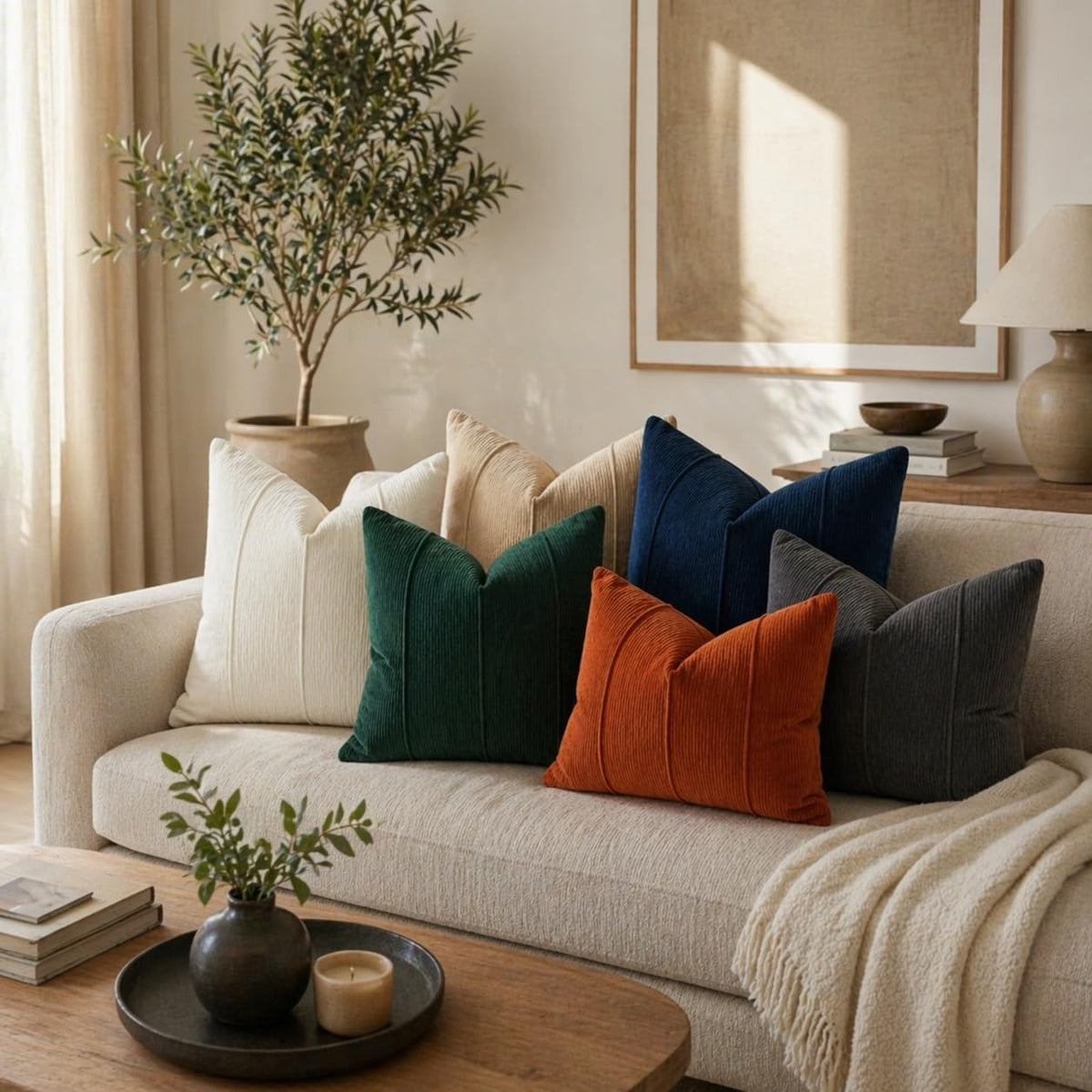 Meadow Ribbed Chenille Pillow