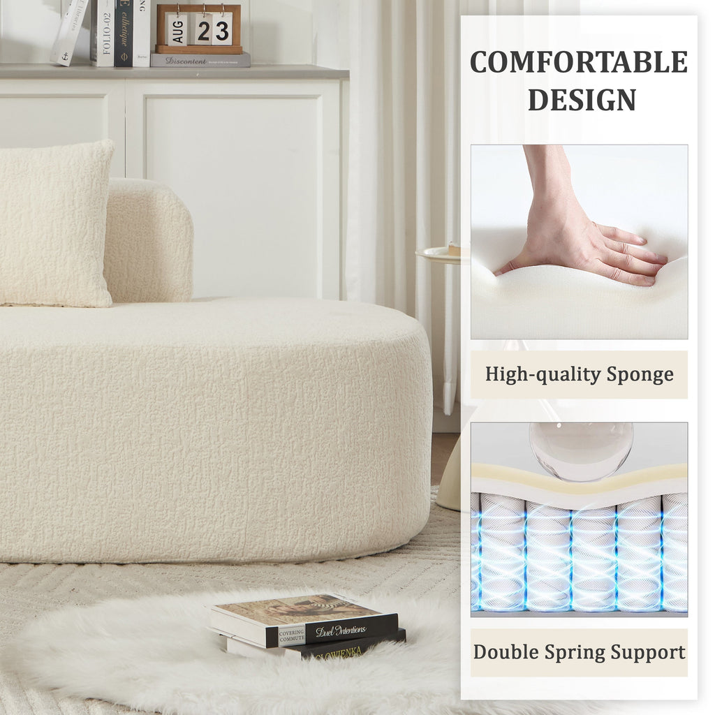 Haven White Curved Cloud Sectional