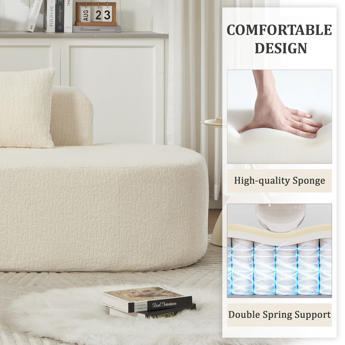 Haven White Curved Cloud Sectional