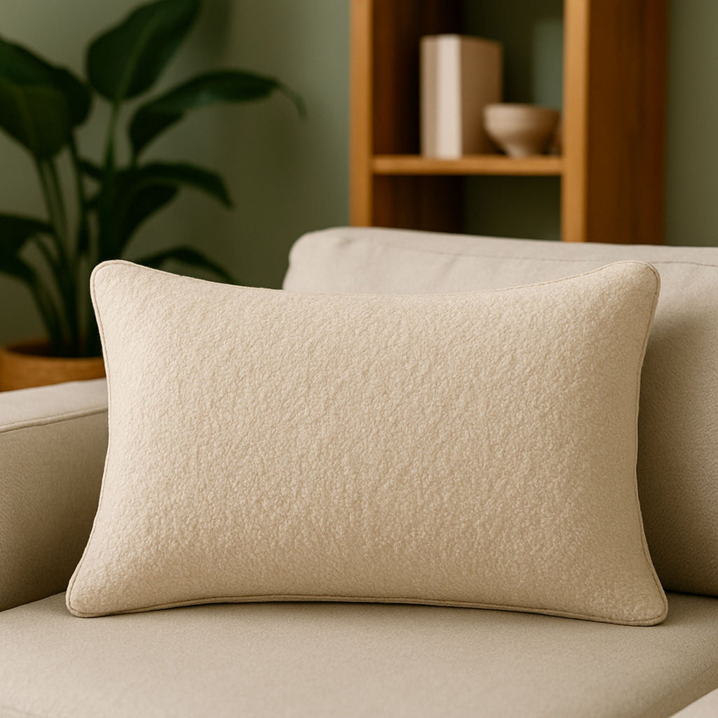 Ivory Haven Textured Pillow