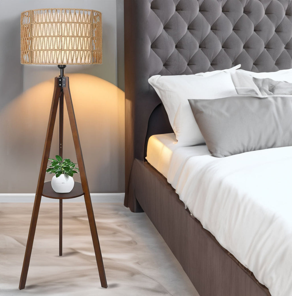 Hearth Tripod Shelf Floor Lamp