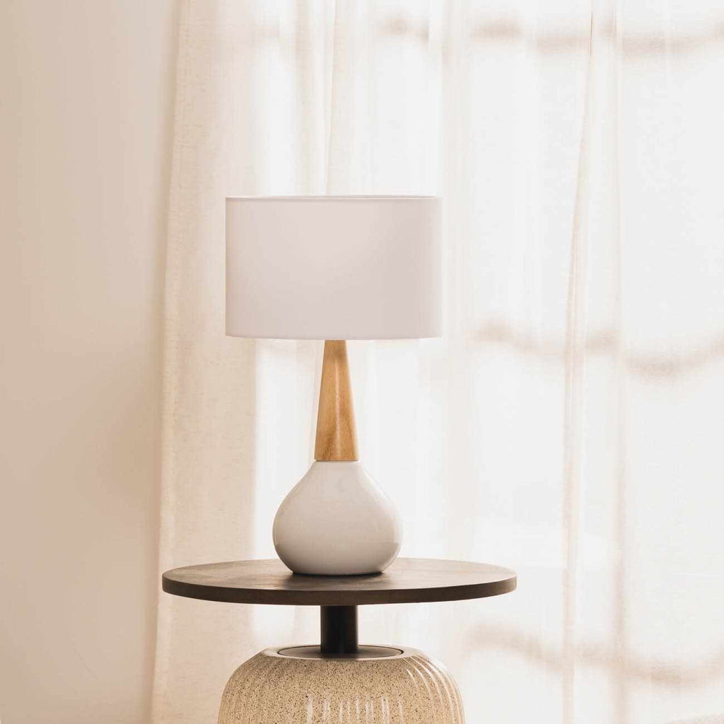 Meadow Ceramic & Linen Table Lamp