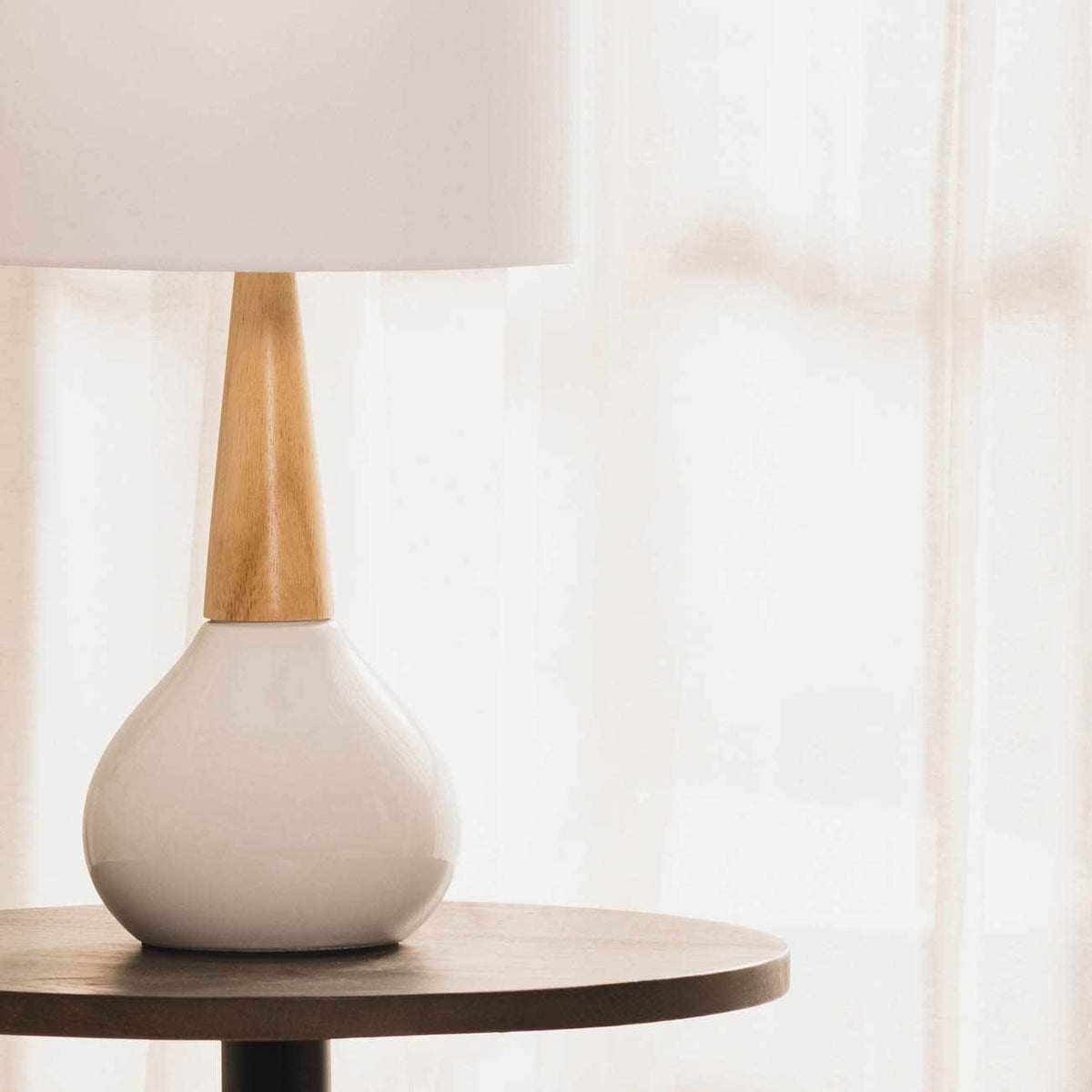 Meadow Ceramic & Linen Table Lamp