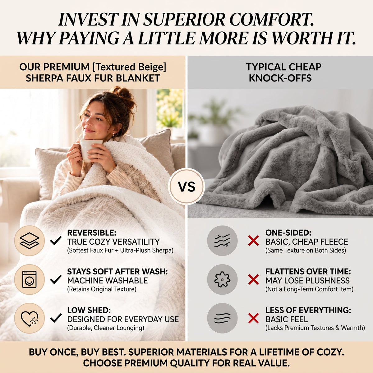 Champagne Haven Plush Throw