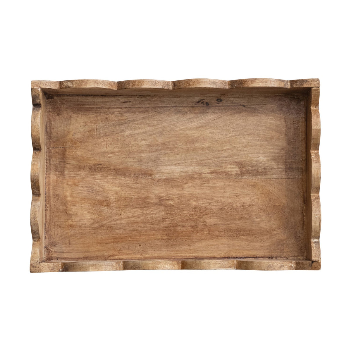 Meadow Scalloped Wood Tray