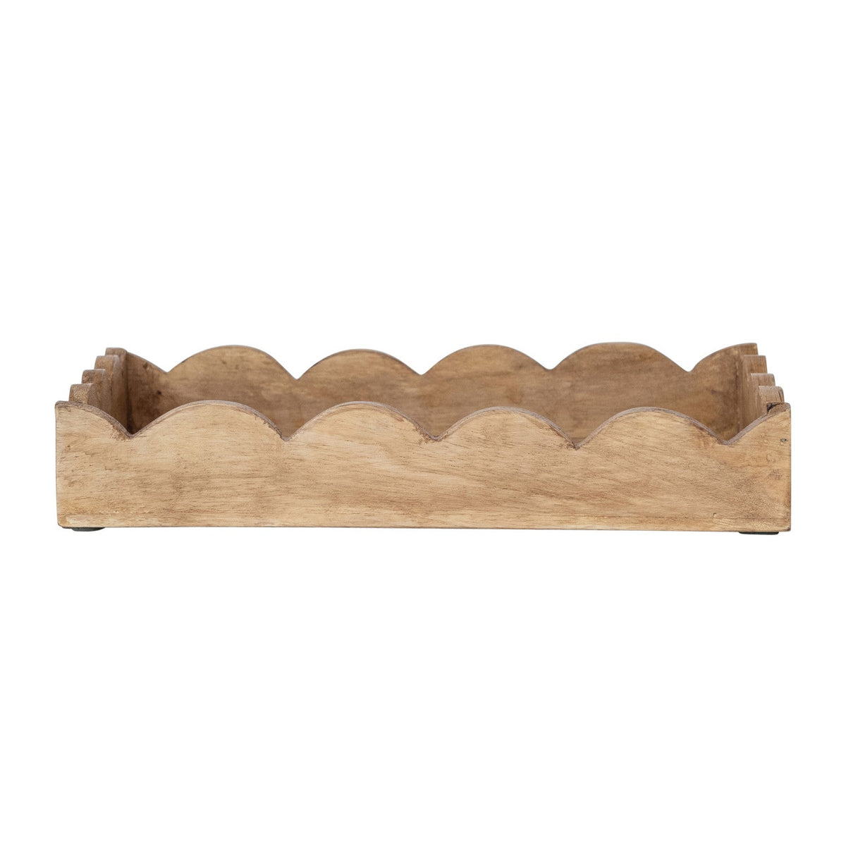 Meadow Scalloped Wood Tray