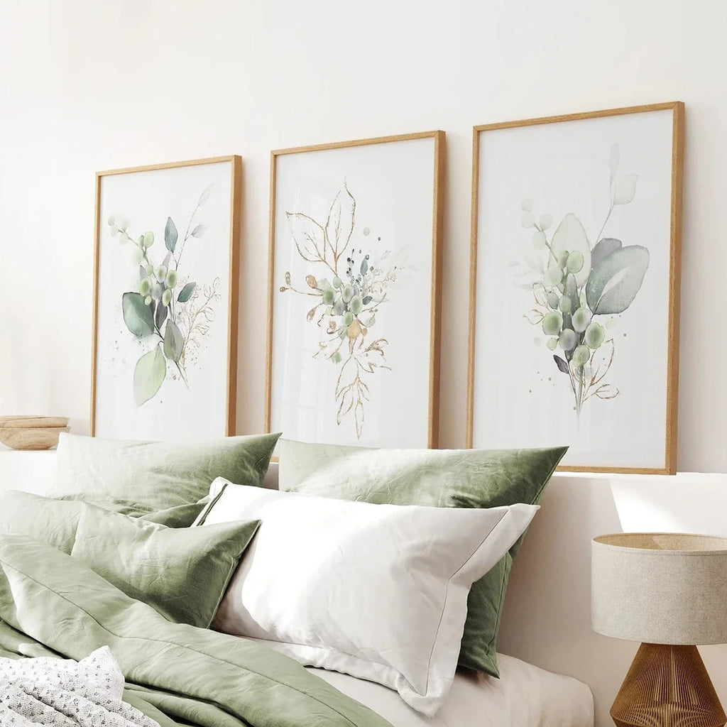 Meadow Green Botanical Print Set