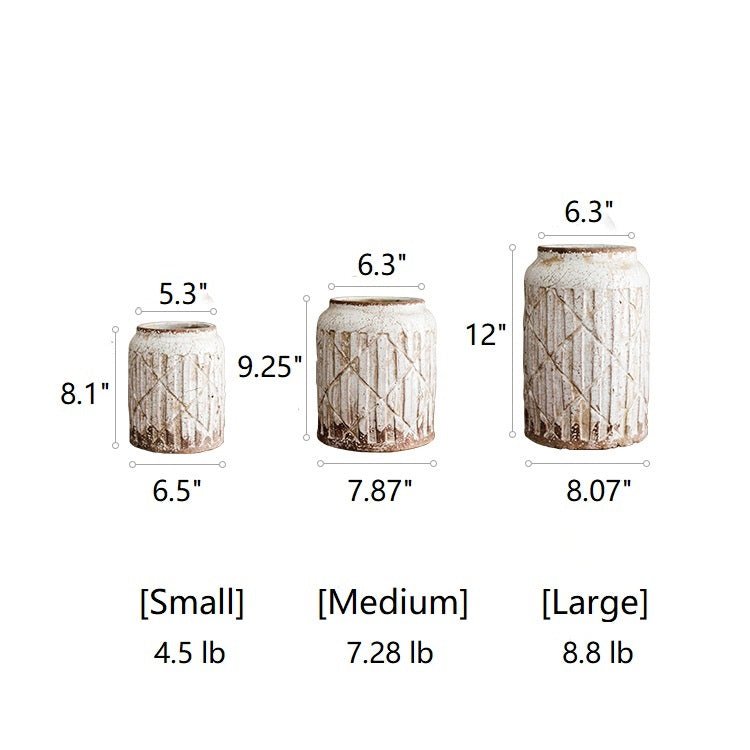 Hearth Distressed Ceramic Jar Vase