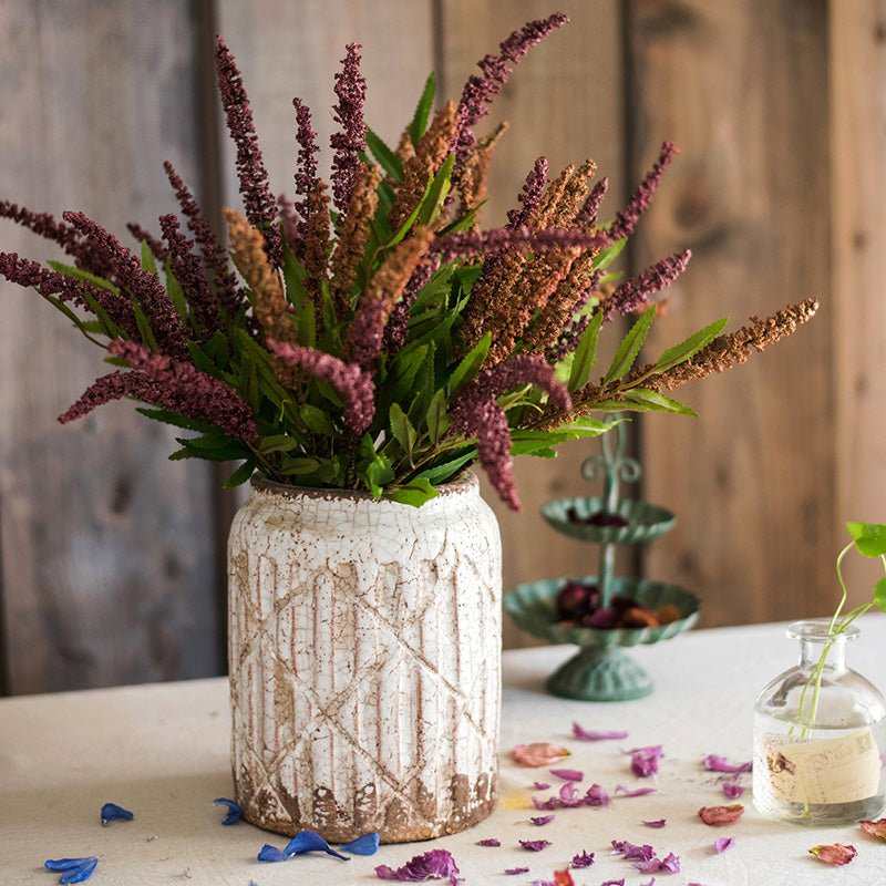Hearth Distressed Ceramic Jar Vase