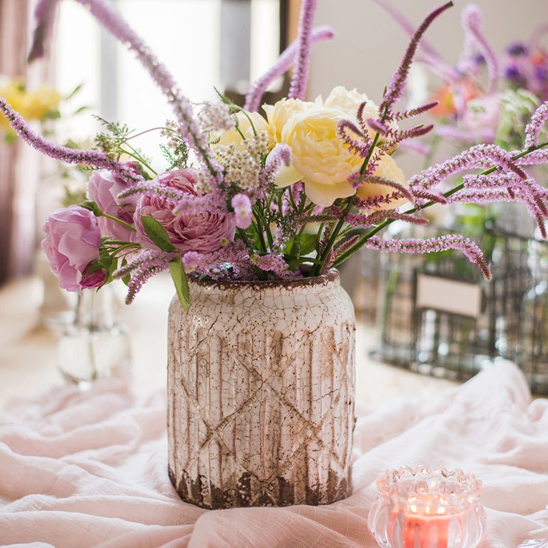 Hearth Distressed Ceramic Jar Vase