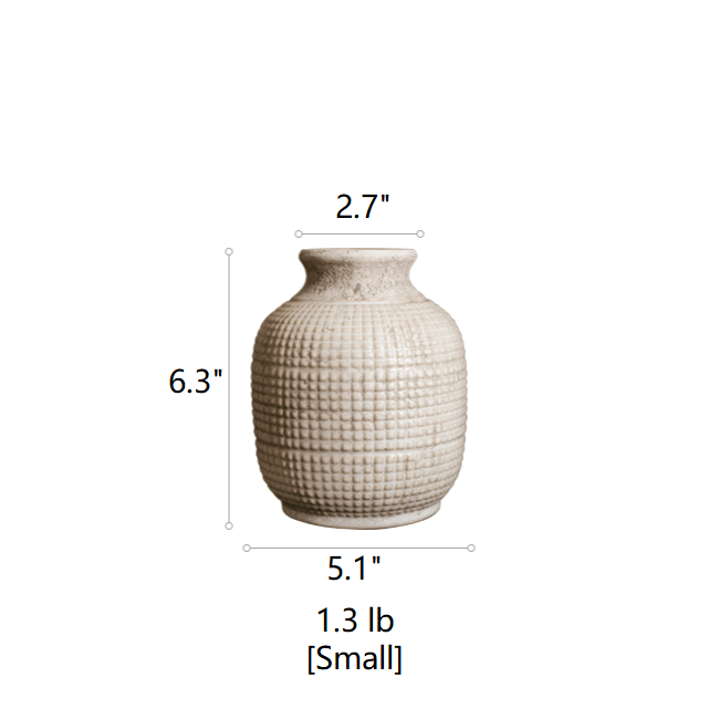 Meadow Textured Ceramic Jar Vase