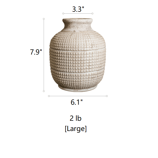 Meadow Textured Ceramic Jar Vase