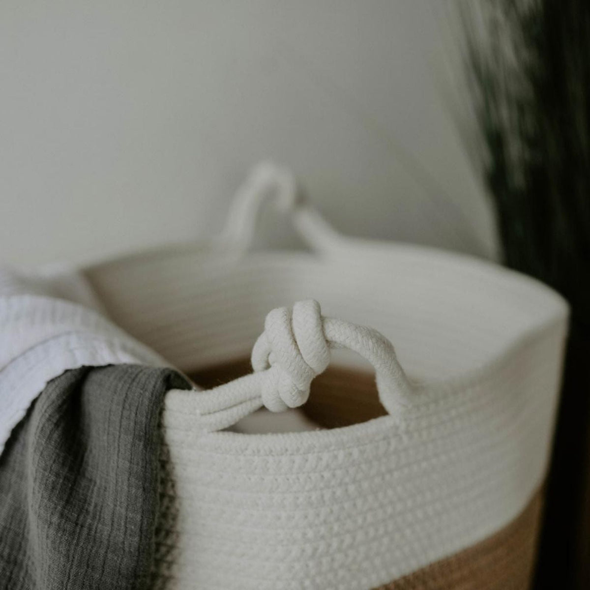 Haven Cream Rope Basket