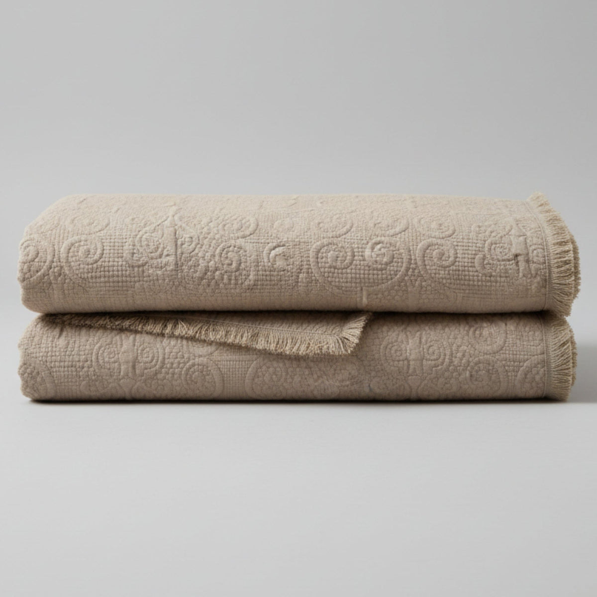 Meadow Taupe Quilted Throw